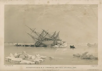 Situación del H.M.S. Terror el 14 de julio