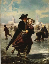 Amantes patinando