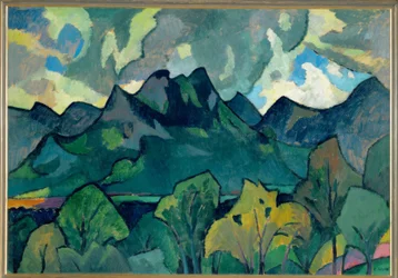 Paisaje montañoso de Alta Baviera en Brannenburg