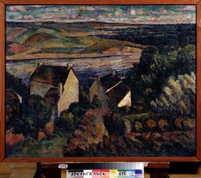 Paisaje del Sur. Pintura de Adolf Israelevich Milman (1886-1930), óleo sobre lienzo