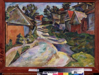 Camino del campo. Pintura de Adolf Israelevich Milman (1886-1930), óleo sobre lienzo