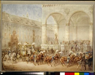 Ceremonia de partida del emperador Nicolás I (Nicolai Pavlovich Romanov
