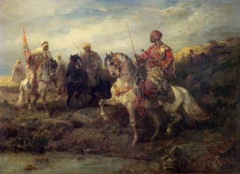 Guerreros árabes a caballo