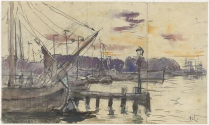 Muelle con barcos