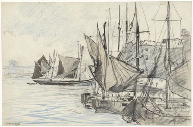 Barcos de vela en el puerto de Ostende