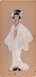 Traje del personaje de Cio-Cio-San para la ópera «Madama Butterfly» de Giacomo Puccini