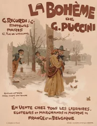 Cartel para la ópera La Bohème de Giacomo Puccini, 1895