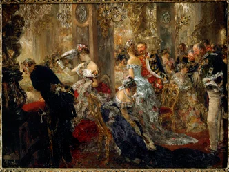 En la sala blanca (óleo sobre lienzo)