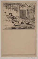 El valiente héroe. No. 6 en Chr. Winther y M. Rørbye, "25 Imágenes para niños pequeños"