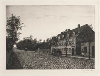Calle en las afueras de Copenhague