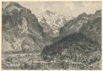 Vista sobre Interlaken hacia el macizo de la Jungfrau