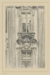 Detalle de la fachada del British Hotel de Dresde