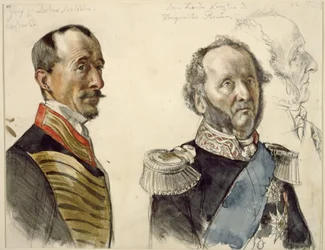 El doctor von Zander y el conde zu Dohna-Schlodien. Estudio para el cuadro «La coronación de Guillermo I en Königsberg»