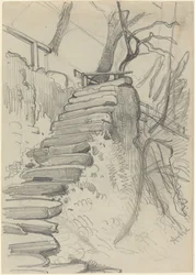 Escalera de Piedra en un Jardín