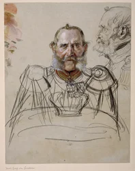 El general Karl conde von der Groeben. Estudio para la pintura «Coronación de Guillermo I en Königsberg»