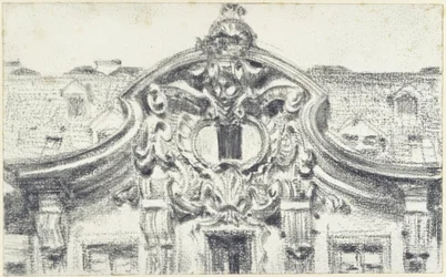 Frontón del saliente central del Palacio de Sajonia en Dresde