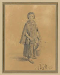 Retrato infantil de Constanze Beling, de soltera Martini. Hija del juez del tribunal de distrito Carl Martini y de su esposa Pauline Martini