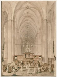 Nave de la iglesia de Santa Isabel en Marburgo