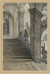 Palacio Mirabell, Salzburgo, escalera de Lucas von Hildebrandt