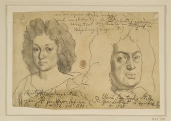 Ulrich Christoph von Stille, teniente general prusiano, junto a él Christoph Ludwig von Stille, general de división prusiano