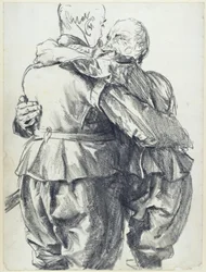 Dos maniquíes con los trajes del príncipe elector Juan Jorge I de Sajonia en el Museo Histórico de Dresde