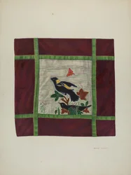 Cubrecama de apliqué (detalle), 1941