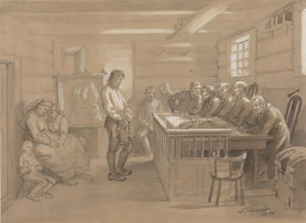 Una escena judicial en el campo