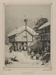 Ilustración del libro Norge fremstillet i Tegninger de Asbjørnsen, P.Chr. y publicado por Chr. Tønsberg (no, 1848)