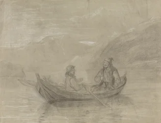 Dos pescadores en una barca