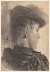 Busto de una mujer, vista desde atrás, 1893
