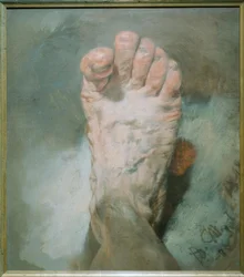 El pie del artista