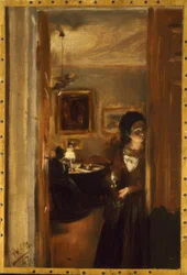 Sala de estar con la hermana de Menzel