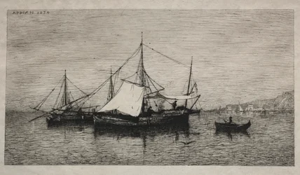 Barcos de cabotaje costas de Italia, 1874