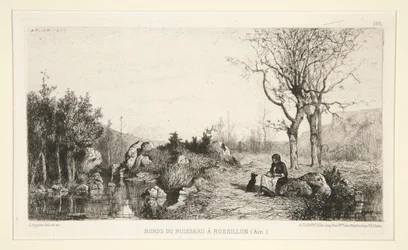 Orillas del arroyo en Rossilon (Ain)