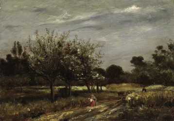  Paisaje con árboles frutales