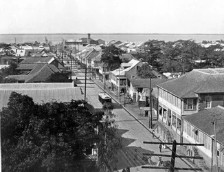 Calle King Vieja mirando al sur, Kingston, Jamaica, c1905