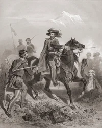 Giuseppe Garibaldi en la Batalla de Varese. (imprimir)