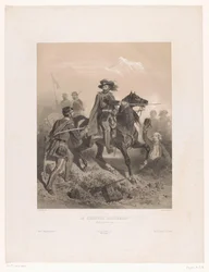 El general Giuseppe Garibaldi como comandante en la batalla de Varese