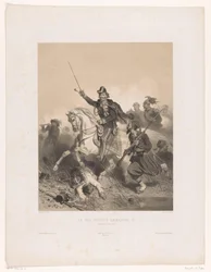 Rey Victor Emmanuel II de Italia en la Batalla de Palestro Le roi Victor Emmanuel II (título sobre objeto)