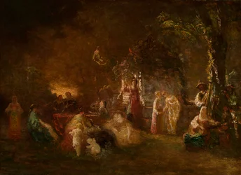 Fête Champêtre, c.1844-86 (óleo sobre lienzo)
