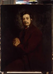 Retrato del Sr. Khan. Pintura de Adolphe Monticelli (1824-1886)
