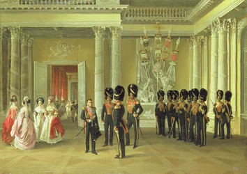 El Salón Heráldico en el Palacio de Invierno, San Petersburgo, 1838