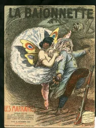 Portada de "La Bayoneta", Satírico en Colores