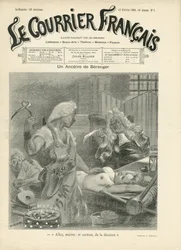 Ilustración de Adolphe dit Willette (1857-1926) para la portada de Le Courrier francés