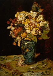 Flores en un Jarrón Azul, 1879-1883