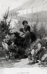La vendedora de flores, mediados del siglo XIX