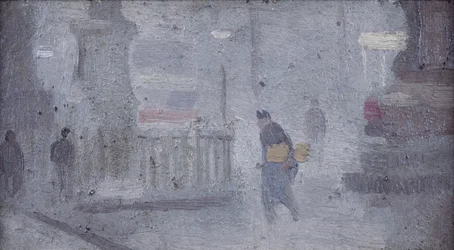 Estudio para base de estatuas, Albert Square, c.1910 (óleo sobre tabla)