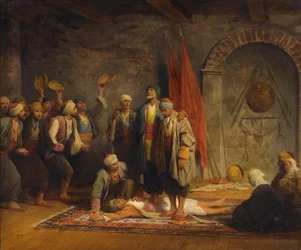 Ceremonia sufí Rifai por Yvon, Adolphe