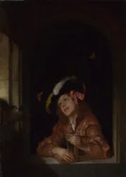 Un niño con una trampa para ratones, 1678
