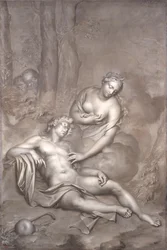 Luna (Diana) visita al Endimión dormido, 1696